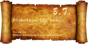 Blobstein Tícia névjegykártya